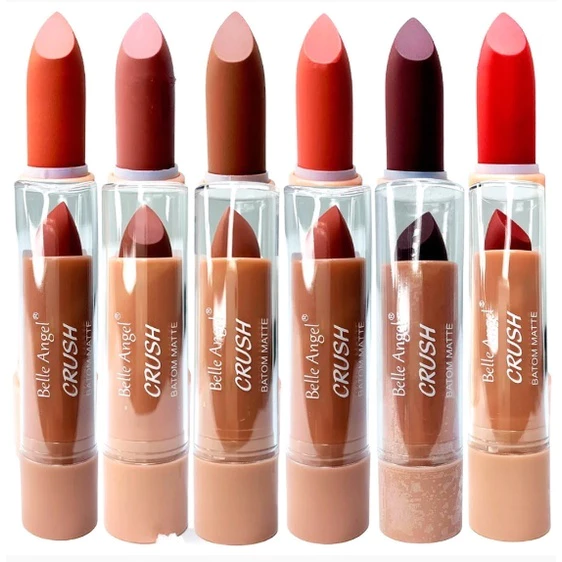 Batom Bastão Matte Crush Belle Angel – Alta Pigmentação e Cores Intensas