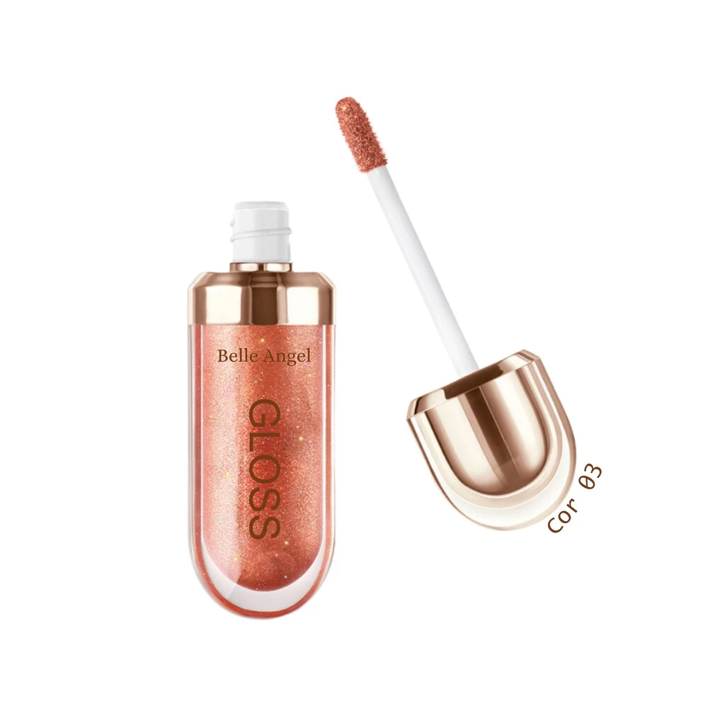 Lip Gloss Labial Belle Angel com Brilho Intenso e Efeito Glow – 6,8ml