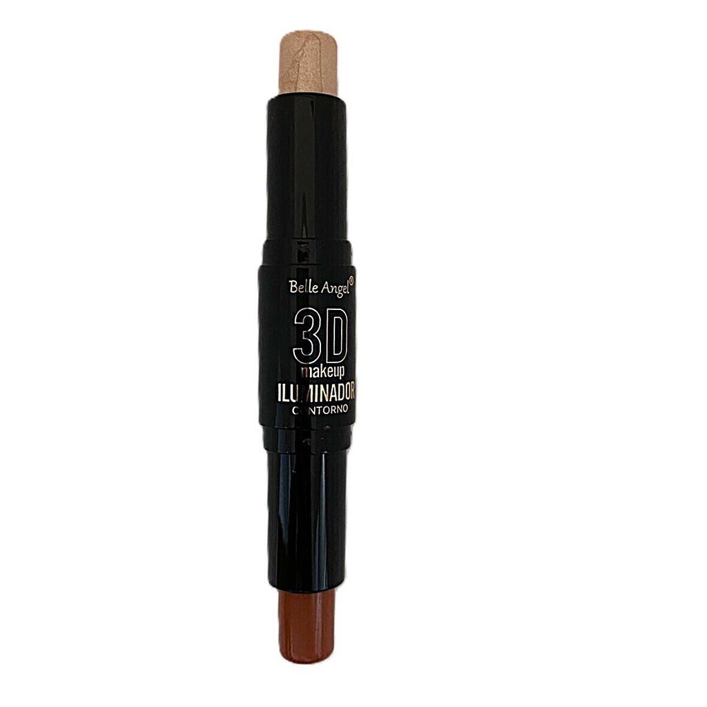 Iluminador e Contorno 3D Belle Angel – Duo 2 em 1 para Definição e Brilho Natural