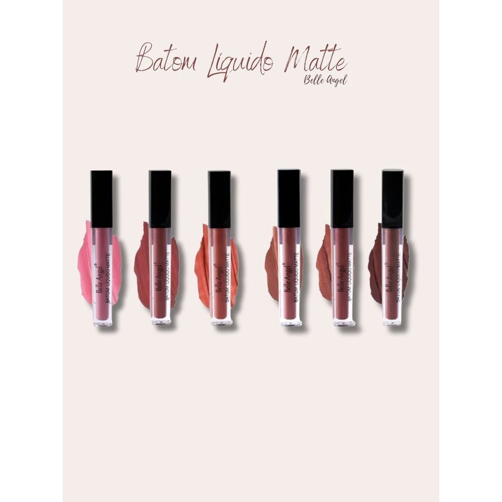 Batom Líquido Matte Belle Angel – Cores Vivas e Neutras com Conforto